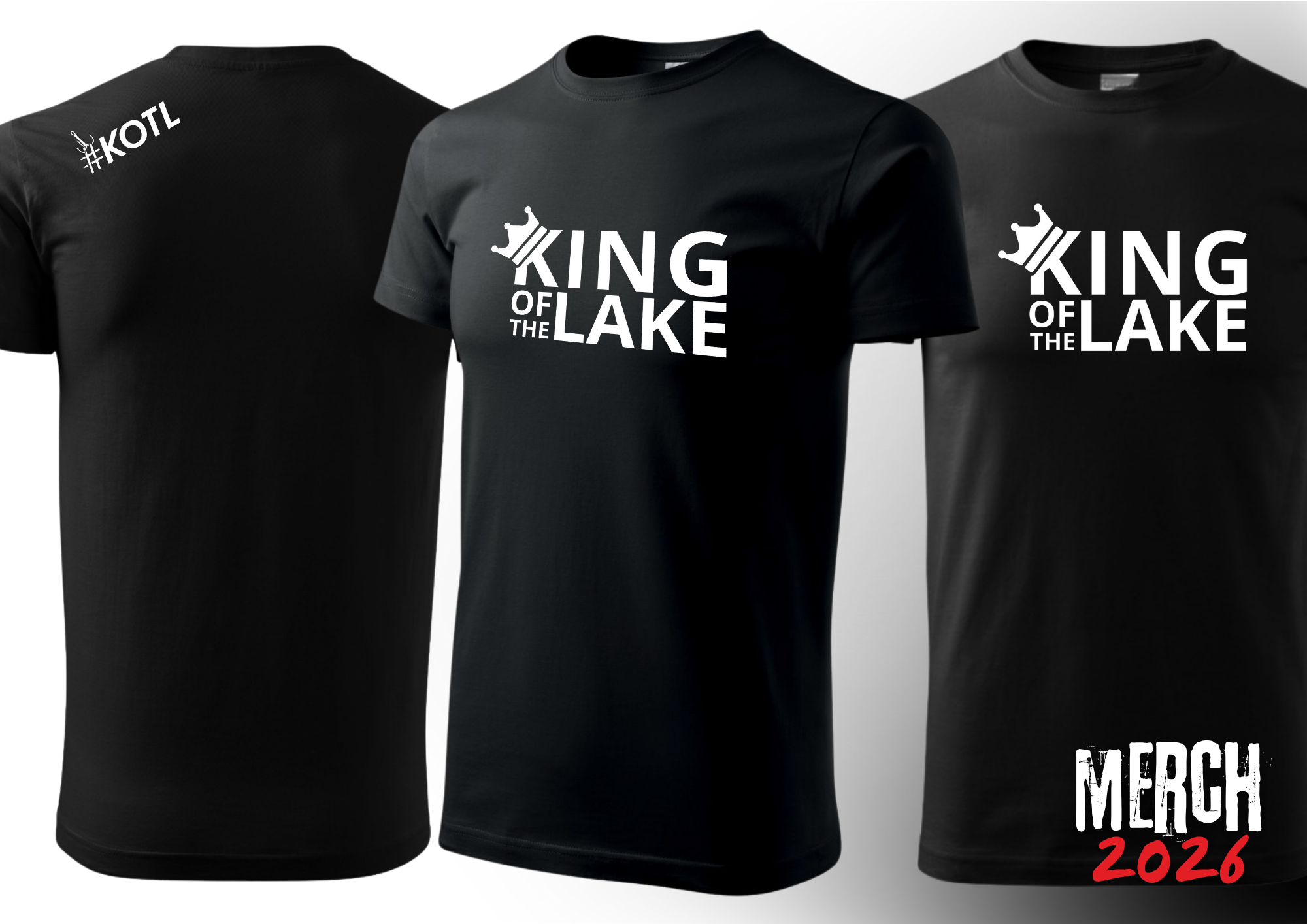 King of the Lake 2026 - triko B&W - Obrázek 2
