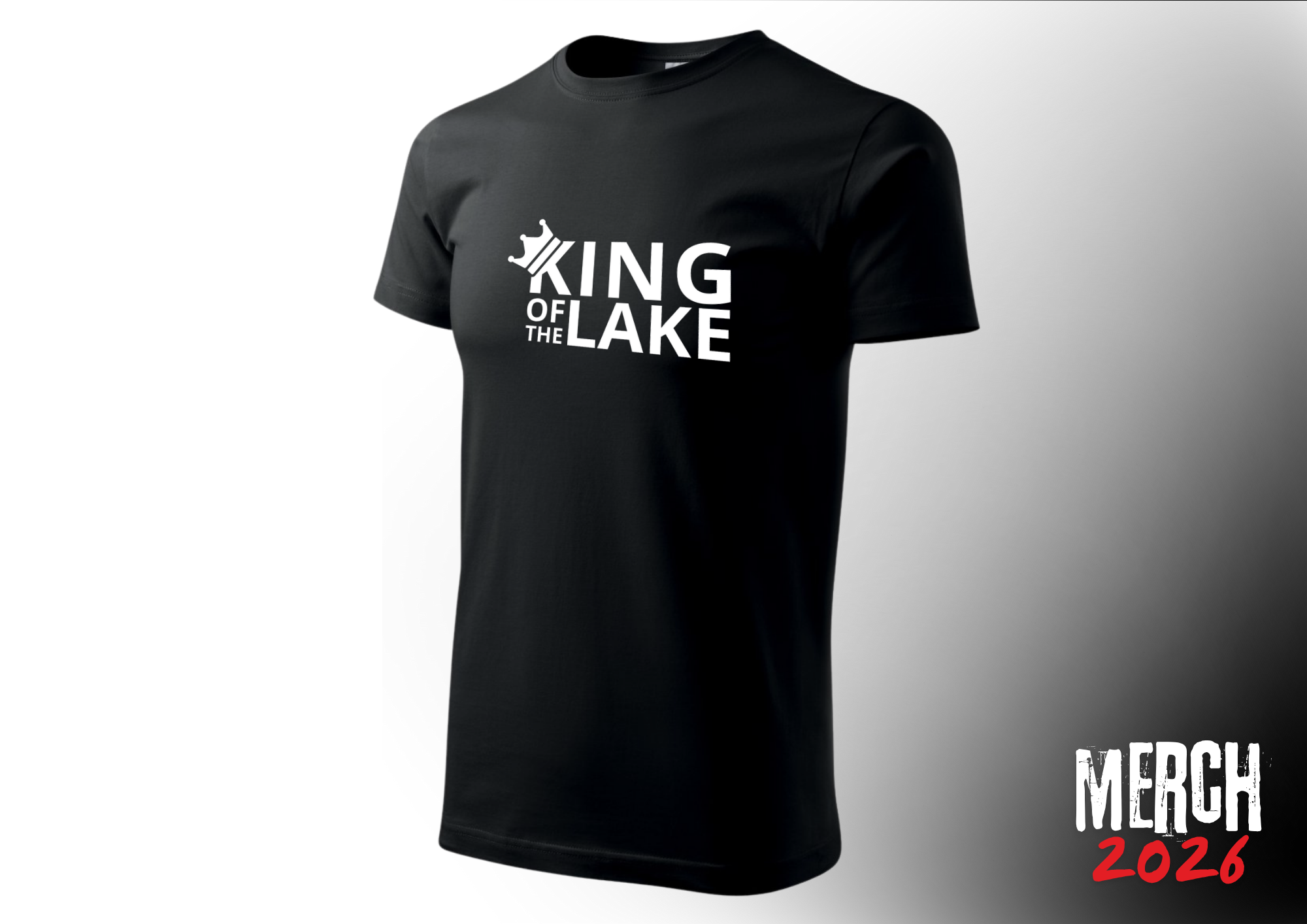 King of the Lake 2026 - triko B&W - Obrázek 3